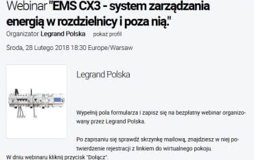 Legrand zaprasza na kolejne szkolenie online