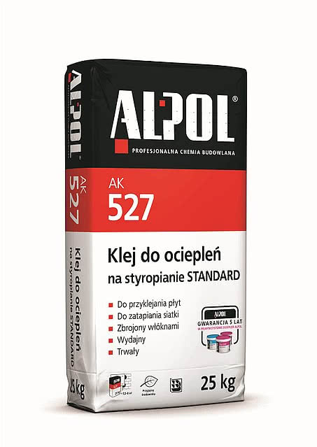 Klej do ociepleń na styropianie STANDARD AK 527